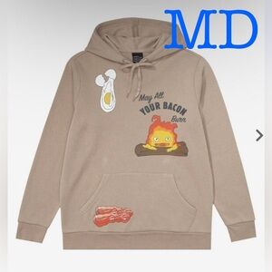 MD Studio Ghibli Howl's Moving Castle Calcifer Bacon Hoodie